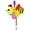 D, variant on 12IN DIY Cartoon Animal Windmill Kit, Colorful Rainbow Pinwheel Wind Spinner with Dog Bee Peacock Cutouts, Outdoor Yard Garden Lawn Party Decor Kids Handheld Wind Toy,D