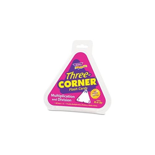 Trend Enterprises Three-Corner Multiplication and Division Flash Cards, Set of 46