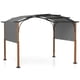 thumbnail image 1 of Costway Pérgola Retráctil de 300 x 360 cm, Arqueada con Toldo Parasol y Postes de Madera, 16 Clavos Incluidos, Cenador de Metal para Exteriores para Jardín, Patio Trasero, Porche, Beige/Gris, 1 of 5