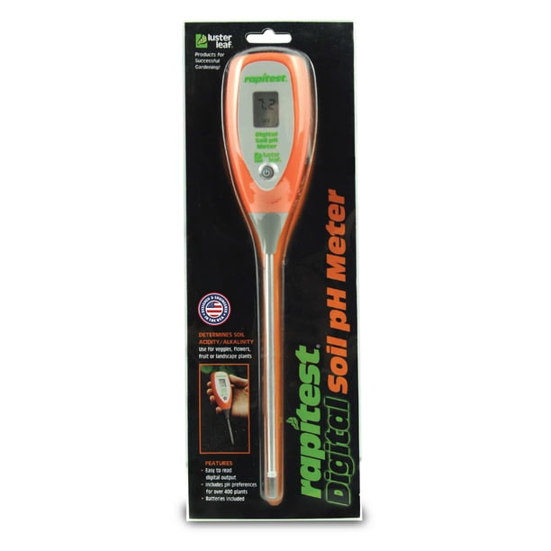 Medidor digital de pH para suelos Luster Leaf Rapitest USA