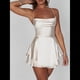 thumbnail image 5 of Mono Elegante de Satén para Mujer, de Verano, Sin Mangas, con Espalda Descubierta, Tirantes Finos y . Champán S, 5 of 7