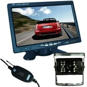 Wireless Backup Camera and Monitor System for Car, Trucks, Caravans, Buses, 7-inch HD Digital Display + IP67 Waterproof