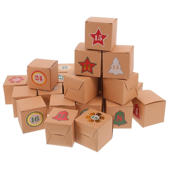 HOOWIFFY Advent Calendar with Drawers Vintage Style Paper DIY Christmas Countdown