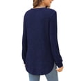 thumbnail image 3 of SHIBEVER Womens Sweaters Long Sleeve Tops Fall Crewneck Side Spilt Shirts Winter Lightweight Sweaters for Women Tops Dressy Casual Blouses, 3 of 8