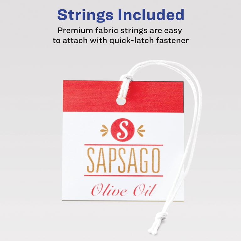 Avery Printable Tags with Strings, 1-1/2" x 1-1/2", 200 Tags (22849) -  Walmart.com