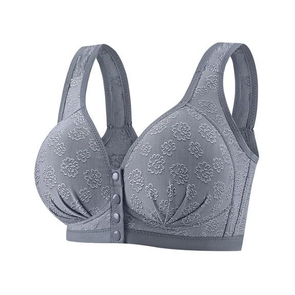 Yongwang Front Closure Bras for Women No Underwire Seamless Bras Breathable Plus Size Everyday Bras