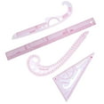 thumbnail image 3 of French Curve Ruler Set Dress Curve Rulers Sewing Tools for Beginners Tailors 4pcs, 3 of 9