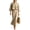 Beige #20, variant on Women's 2 Piece Outfit Set 3/4 Sleeve Crewneck Crop Top & High Waist Midi Skirt Casual Summer Elegant Matching Set S