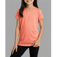 thumbnail image 4 of Real Essentials 5 Pack: Girls' Short Sleeve Dry-Fit Athletic T-Shirt - Active Gym Crew Neck Tops for Teens Kids (Ages 4-16), 4 of 7