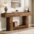 thumbnail image 4 of Finmind 63" Console Table, Farmhouse 2-Tier Entryway Table with U-Shaped Base, 4 of 7