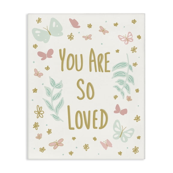 Stupell Industries Eclectic So Loved Uplifting Flowers Canvas Art, 16 x 20, by Sweet Melody Designs