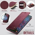 thumbnail image 4 of Magnetic 2 in 1 Magsafe Detachable Wallet Case for Samsung Galaxy S23 Ultra with Card Holder Women Men, Retro PU Leather【RFID Blocking】Kickstand Shockproof Cover, 4 of 13