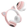 thumbnail image 4 of Auriculares inalámbricos, auriculares con almohadillas suaves LED con micrófono para teléfono móvilMovies Fyydes Descripción de la referencia, 4 of 6
