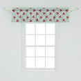 thumbnail image 2 of Ambesonne Fruit Window Valance, Pop Art Watermelon Slices, 54" X 12", Almond Green Dark Coral, 2 of 3