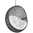 thumbnail image 5 of Modway Hide Steel Rattan Outdoor Patio Swing Chair with Stand in Gray/White, 5 of 7