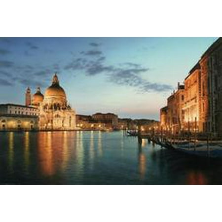 LED Lighted Venice City Italy Sunset Scene Canvas Wall Art 15.75 x