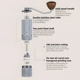 thumbnail image 4 of Manual Coffee Bean Grinder 12 Coarseness Settings Stainless Steel Core Burr Coffee Grinder Portable Double Bearing Positioning Hand Coffee Grinder Suitable Use for Home / Office and Travel, 4 of 7