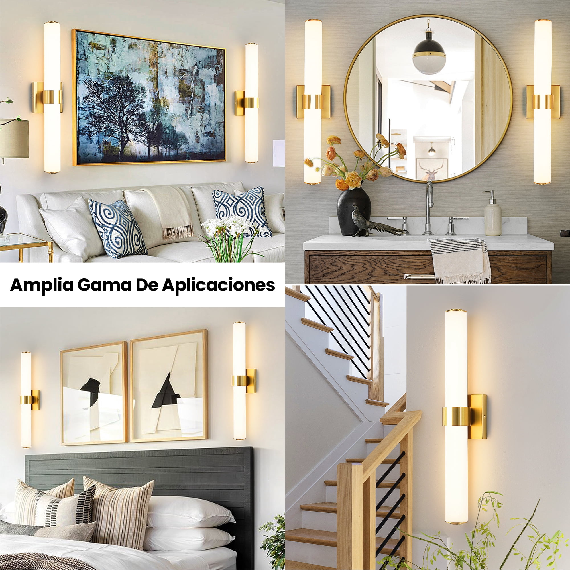 KAISITE Modern 1-Light Dimmable LED Bathroom Vanity Light, Waterproof Lamps for Bathroom, Acrylic Lampshade