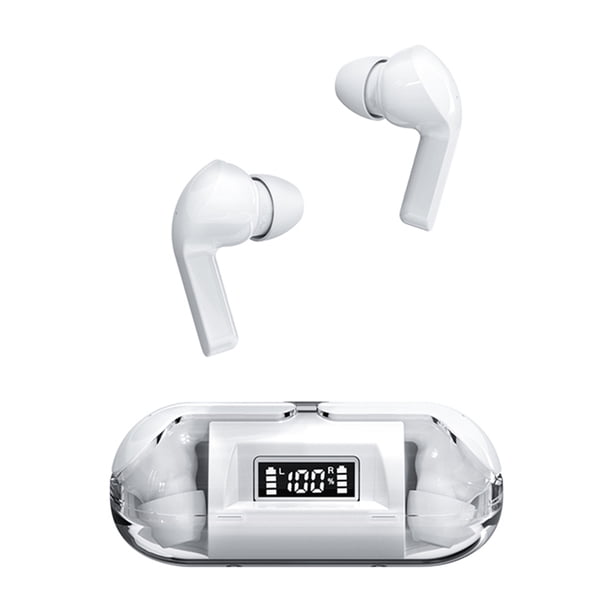 Auricular Space Capsule Transparente Bluetooth-Compatible 5.3 (Blanco)