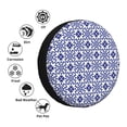 thumbnail image 4 of Sikiie Porcelain Chinaware PVC Leather Spare Tire Wheel Cover Spare Tire Cover, for Car Truck SUV Camper Trailer Universal Fit(14-17in)-16 inch, 4 of 6