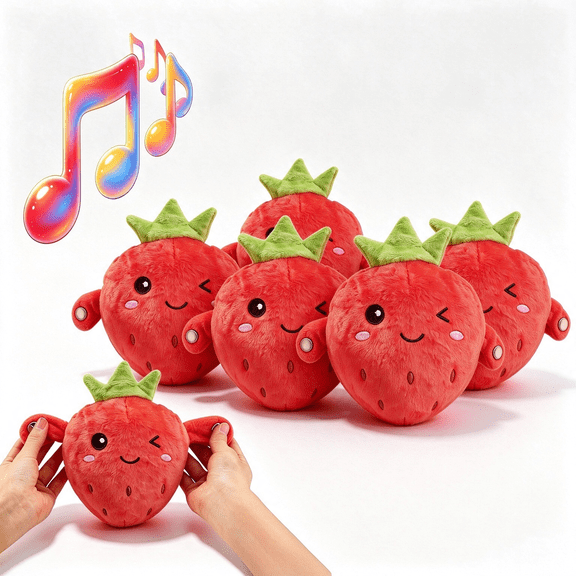 Musical Sensory Toy, Interactive Plush, Dual‑Mode Skin‑Touch Activated Sound Toy, Fruit‑Shaped for Shared Play & Holiday Gifting