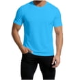 thumbnail image 2 of Short Sleeve T Shirts for Men Post-Surgery Open Side Snaps Tees Tops Mens Casual Solid Color Crewneck Breathable Basic Loungewear Tshirts Shirt, 2 of 6