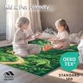 thumbnail image 4 of ODIKA 3'x5' Machine Washable Non-Slip Area Rug, Interactive Dino Terrain Play Space High Traffic Rug with Pad, Green, 8482, 4 of 8