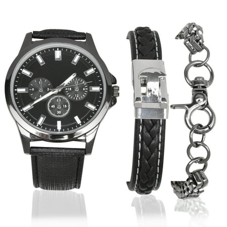 George Adult Male Analog 3PC Watch and Bracelet Set (4170WMM)