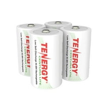 Tenergy 4 Pack Centura Lite NiMH D 1.2V 3000mAh Rechargeable Batteries