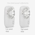 thumbnail image 3 of Mini ventilador de mano Potente pequeño ventilador portátil personal Velocidad ajustable USB Recargable Refrigeración Niños Familia Viajes al aire libre Blanco Sincero Electrónica, 3 of 5
