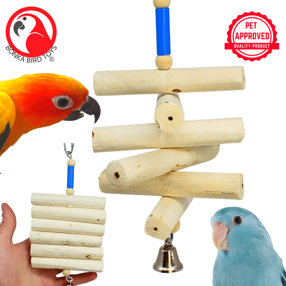 Bonka Bird Toys 3559 Natural Sola Atta Chew Shred Parrot Cage Toy Lories Conure