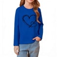 thumbnail image 4 of Long Sleeve Graphic T-Shirt for Girls Cute Double Heart Print Crewneck Tops Kids Casual Daily Playwear Spring Outfits for Teen, 4 of 5