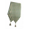 thumbnail image 1 of Mr. MJs Trading AG-11252-13x72 13 x 72 in. Ribbed Table Runner with Tassels, Green Check, 1 of 1