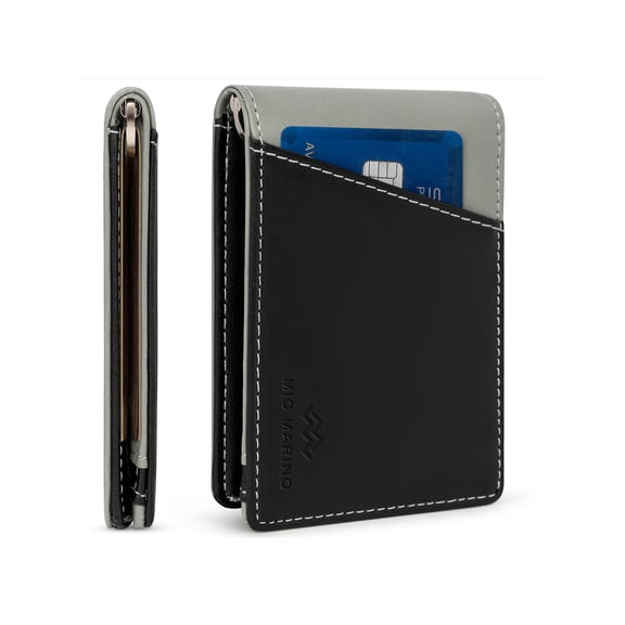 Men's Slim Bifold Wallet with Quick Access Pull Tab