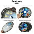 thumbnail image 3 of 4.5" 115mm Diamond Multi-Purpose Saw Blades, 2025 New All Purpose Diamond Saw Blades, Concrete Saw Blade for Block, Brick, Cutting Tiles, Concrete, Steel PVC Pipes, Dry/Wet Cutting, 3 of 6