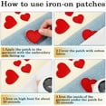 thumbnail image 5 of 24Pcs 4 Sizes Red Heart Patches Embroidered Sew On Patches Heart Shape Iron On Patches Adhesive Repair Patch Love Appliques for Clothes Bags Hat Socks Jeans, 5 of 5