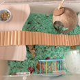 thumbnail image 4 of Plataforma de madera para juegos de hámster para hámsteres sirios enanos, jerbos, ratones, degus u otras mascotas pequeñas (triángulo - 5,3' de altura), 4 of 5