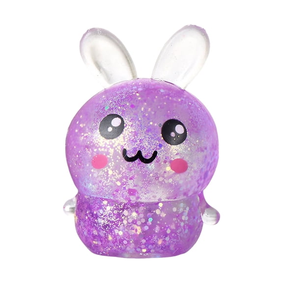 Bunny Sugar Squishy Stress Balls for Adults, Glitter Sensory Bunny Squishy Ball, Slow Rise Rabbit Sugar Ball Fidget Squeeze Toys for Gift Bag Easter Basket Stuffers