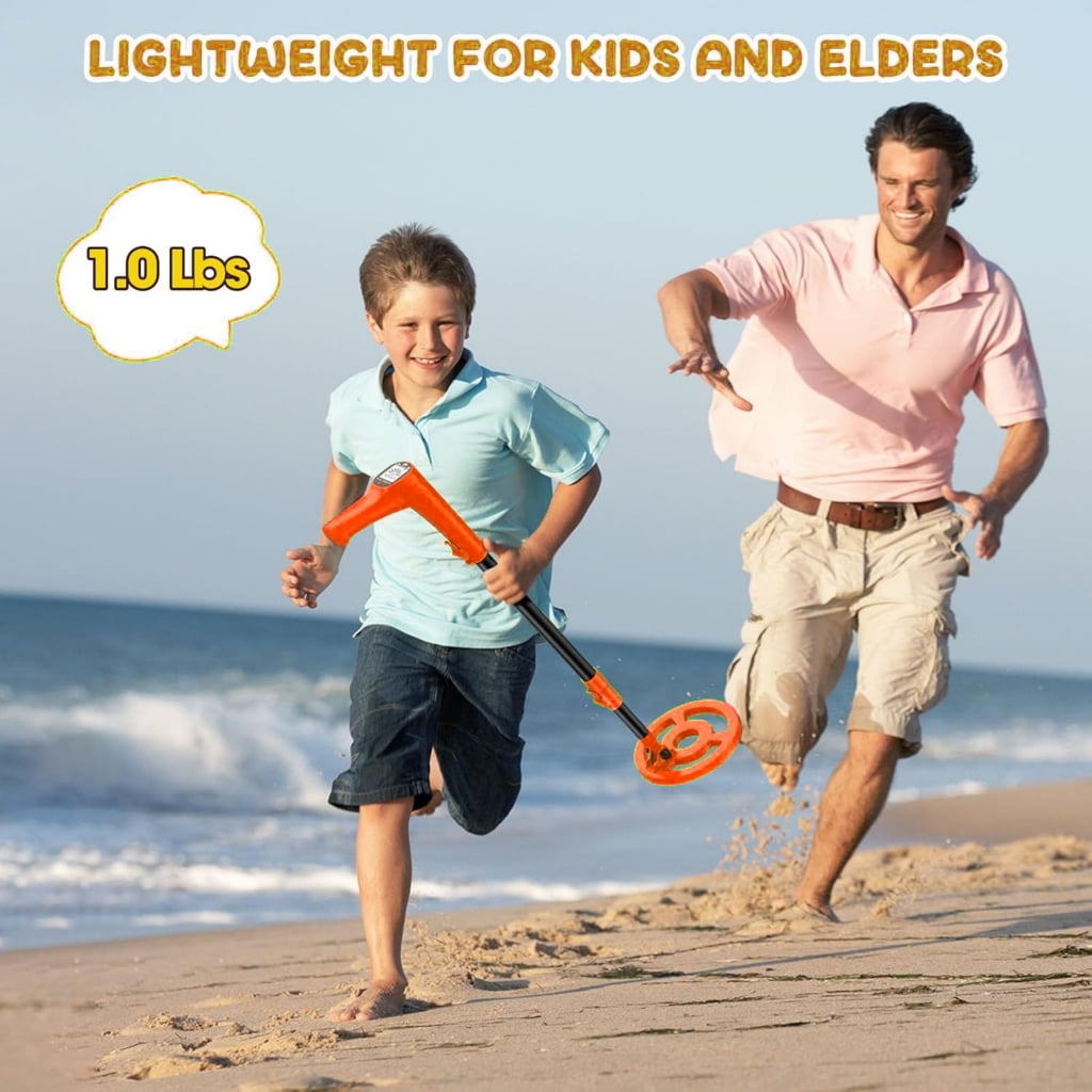 MOMOJIA Kids Outdoors Exploration Tool Adjustable Metal Detectors LCD Display Lightweight