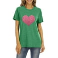 thumbnail image 3 of Ichuanyi Womens Tops, Valentine's Day Women's Casual T-Shirt Funny Heart Printed Short Sleeve O-Neck Tees Top, 3 of 4