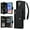 Black, variant on for Samsung Galaxy S25 FE Wallet Case with Card Slots & Zipper Pocket, PU Leather + TPU Full Body Protective Phone Case with Kickstand Magnetic Clasp Wrist Strap Shockproof Rugged Cover, Blue