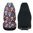 thumbnail image 4 of Uorisanigo Car Seat Covers, Car Seat Covers Front Seats, Sugar Skull Print Auto Cushion Cover 2 Packs, Fit for Most Cars SUVs Sedans, Soft Full Wrapping Edge Seats Cover, 4 of 7