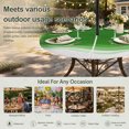 thumbnail image 6 of Round Outdoor Tablecloth with Umbrella Hole and Zipper, Ombre Green Waves Tablecloth with Elastic Waterproof, Abstract Art Gradient Modern Patio Table Covers for 31" - 35" Picnic Pool Tables, 6 of 9
