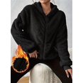 thumbnail image 6 of Jacket Women Oversized Zip Up Fall Jackets Winter Coats Faux Fur Warm Outwear 2025 Fashion Clothing Black XXL, 6 of 7