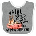 thumbnail image 3 of Inktastic A Girl Who Loves Her German Shepherd Boys or Girls Baby Bib, 3 of 4