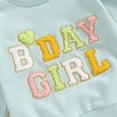 thumbnail image 6 of Okbabeha Toddler Baby Girl Birthday Outfit Embroidery Sweatshirt Crewneck Long Sleeve Pullover Shirt Spring Fall Clothes, 6 of 7