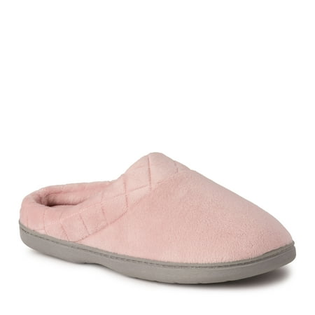 

Dearfoams Women s Darcy Quilted Cuff Velour Clog Slipper