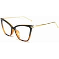 thumbnail image 2 of FEISEDY Oversized Cat Eye Glasses Frame Blue Light Blocking Eyewear for Women B2589, 2 of 14
