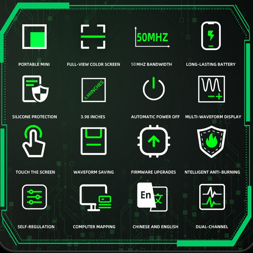 Miiottaa 50MHz Digital Storage Oscilloscope With 480X320 Resolution Display And USB Data Transfer High Performances