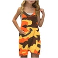 thumbnail image 2 of Danhjin Girls Summer Romper Kids Sleeveless Casual Spaghetti Strap Short Jumpsuit Loose Graphic Cute Comfy Romper with Pockets, 2 of 5